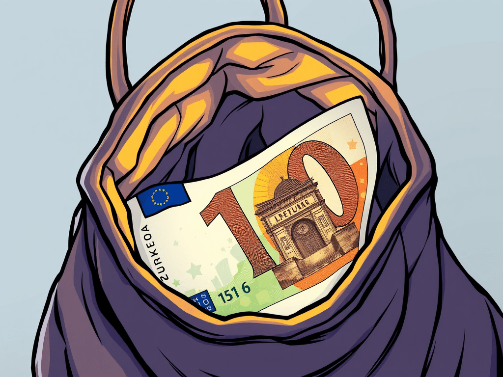 Het tientje in mijn&nbsp;tas